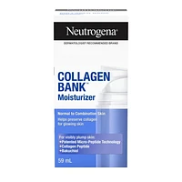 Neutrogena Collagen Bank Face Moisturizer, Daily Anti-Aging Face & Neck Collagen Cream with Bakuchiol, Face Cream to Support Skin’s Natural Collagen for Visibly Plump Skin, 59 mL