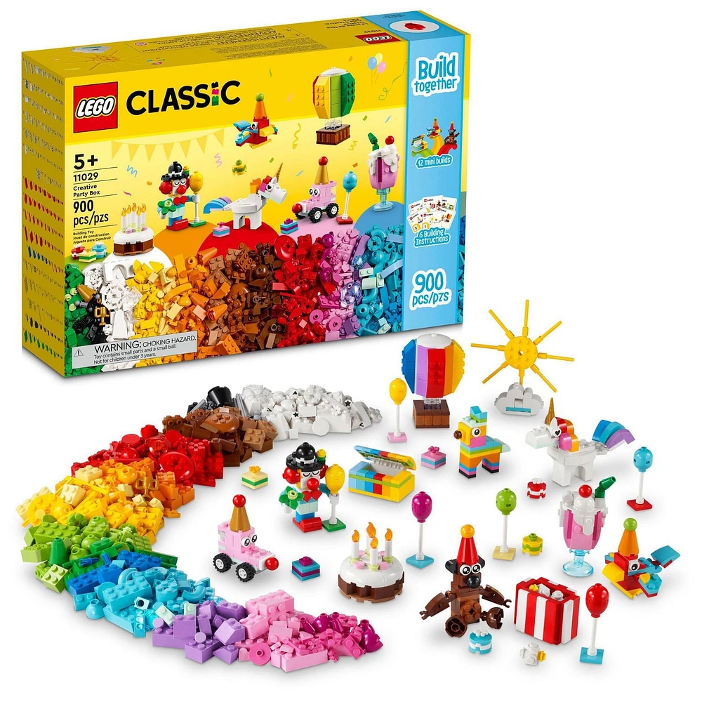 LEGO Classic La boîte de fête créative 11029 Ensemble de construction (900 pièces)