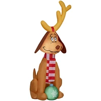 Max gonflable de Noël avec écharpe et ornement