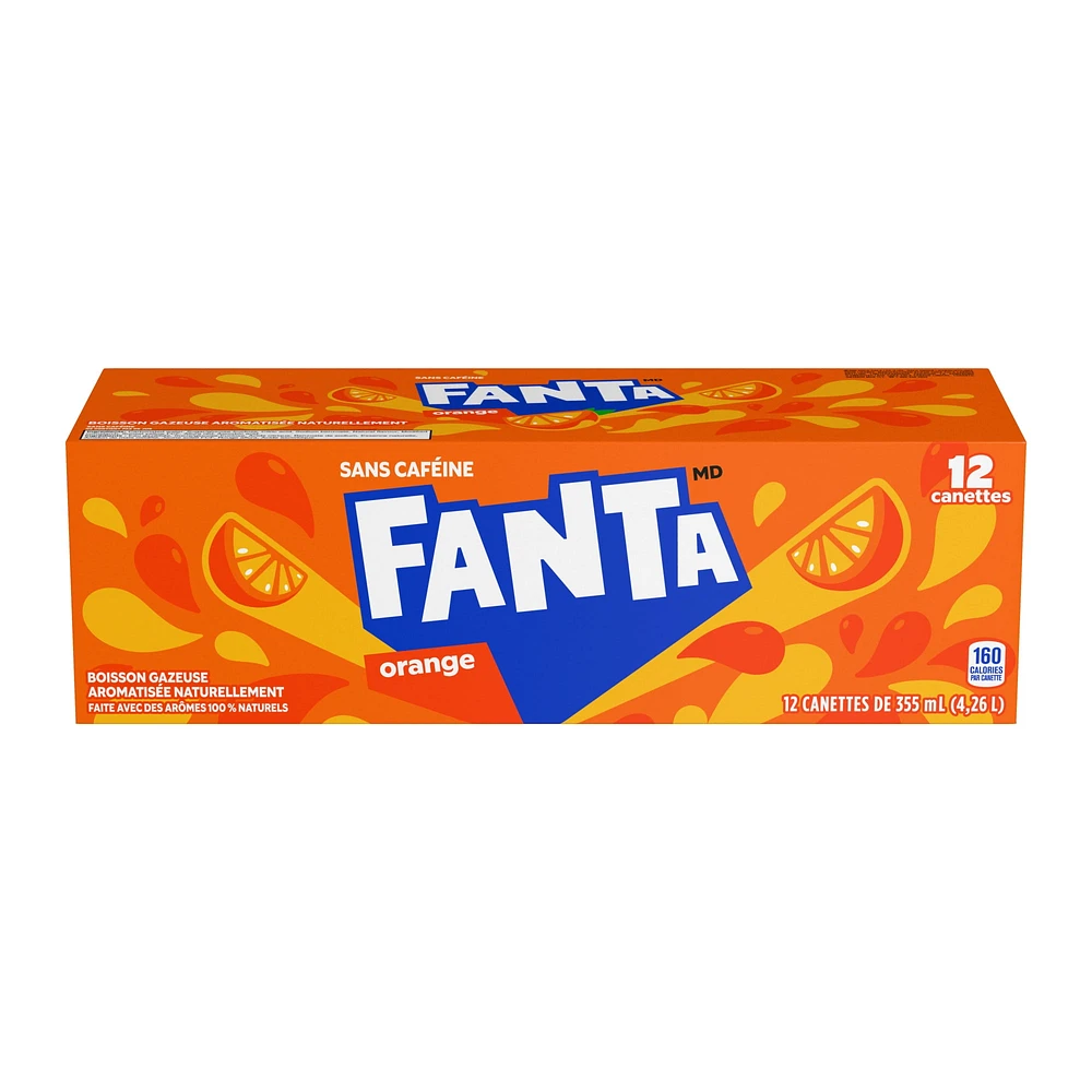 Fanta Orange Fridge Pack Cans, 355 mL, 12 Pack, 355 ml