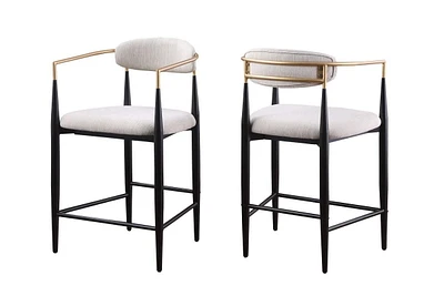Tabouret de bar Diana, ensemble de 2, Beige