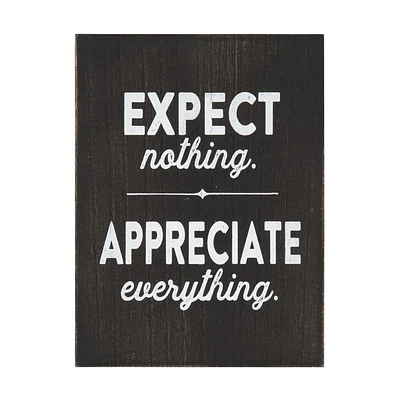 Dessus de boîte artistique "Expect Appreciate"