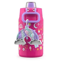 Ello Milo Stainless Steel Water Bottle with Fidget Charm