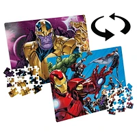 Marvel Avengers, puzzle réversible de 100 pièces Hulk Thanos Iron Man Thor Black Widow Captain America, pour les enfants à partir de 6 ans