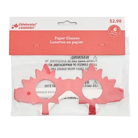 Verres en papier feuille d'érable du Canada 6 CT, articles de fête