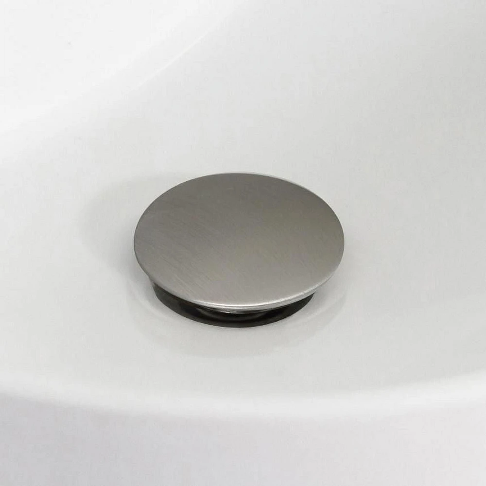 American Imaginations -in. W Above Counter White Bathroom Vessel Sink Set For Deck Mount Drilling AI