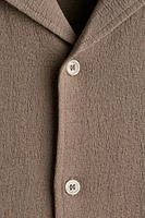 Chemise classique en jersey avec col cubain