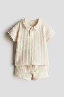 2-Piece Polo Shirt and Shorts Set
