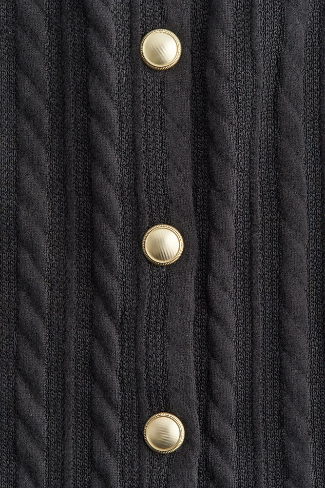 Cable-Knit-Look Cardigan