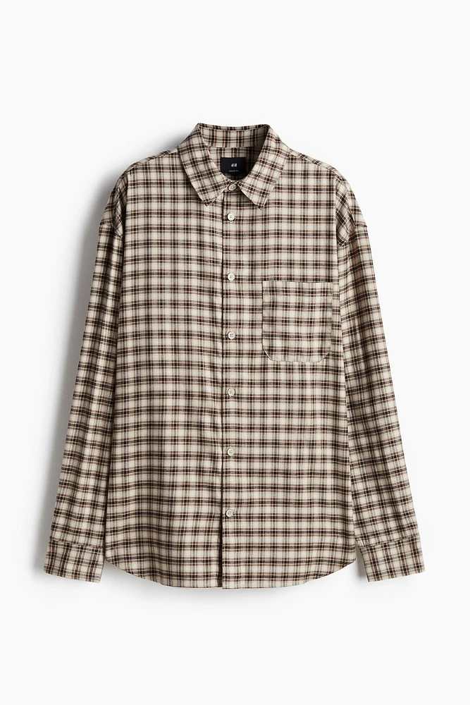 Loose Fit Flannel Shirt