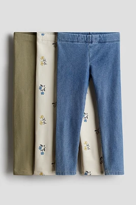 Lot de 3 leggings en coton