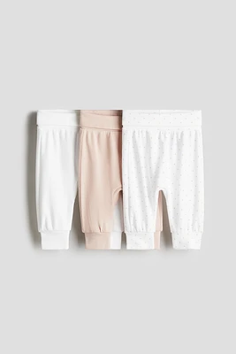 3-pack foldover-waist trousers