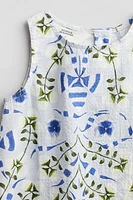 Printed Seersucker Dress