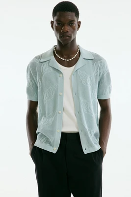 Regular-Fit Jacquard-Knit Resort Shirt