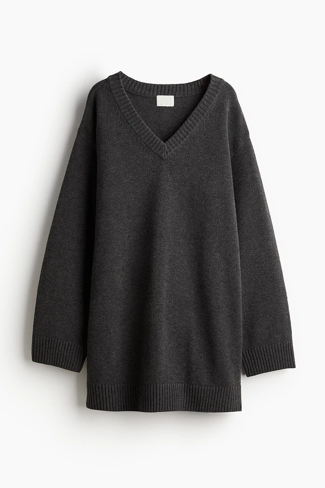 Knit V-Neck Dress