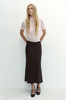 Fine-Knit Turtleneck Top