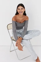 Off-the-shoulder Jersey Top
