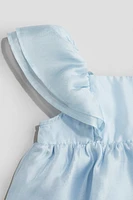 Flounced Satin Dress