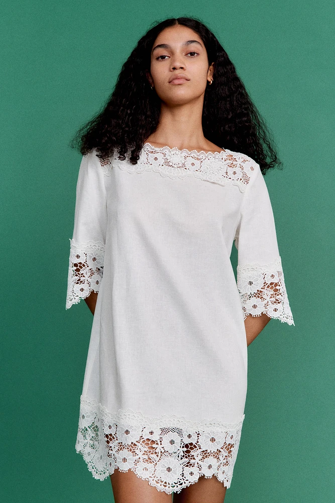 Lace-Detail Dress