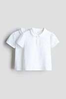 Lot de 2 polos scolaires en coton
