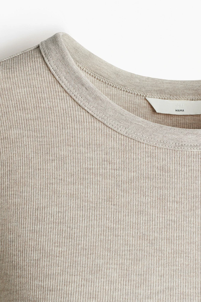 MAMA Ribbed Jersey Top