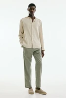 Regular-Fit Linen-Blend Shirt