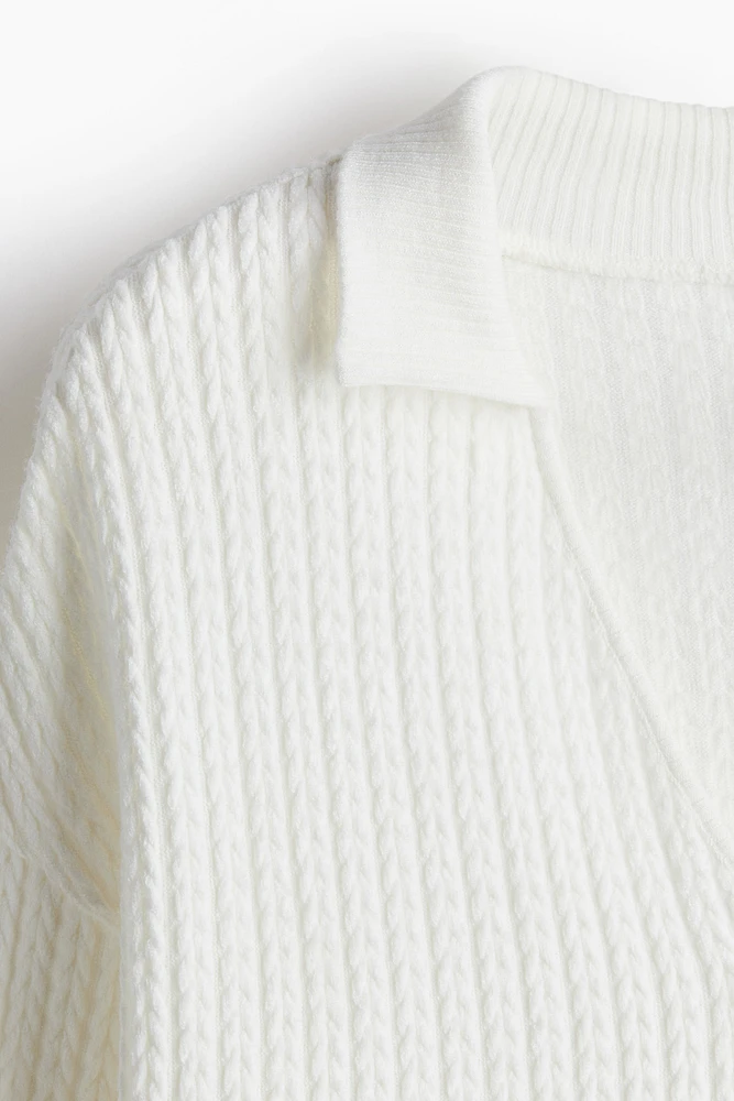 Oversized Cable-Knit-Look Sweater