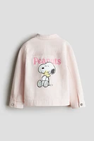 Cotton Twill Jacket with Printed Motif