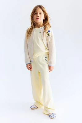 Pointelle Jersey Pants