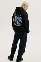 Loose Fit Printed Hoodie