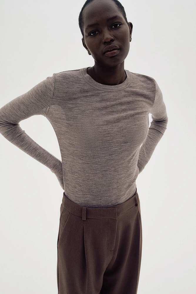 Fine-Knit Wool Top