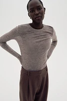 Fine-Knit Wool Top
