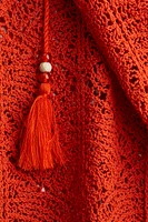 Crochet-Look Sleeveless Dress