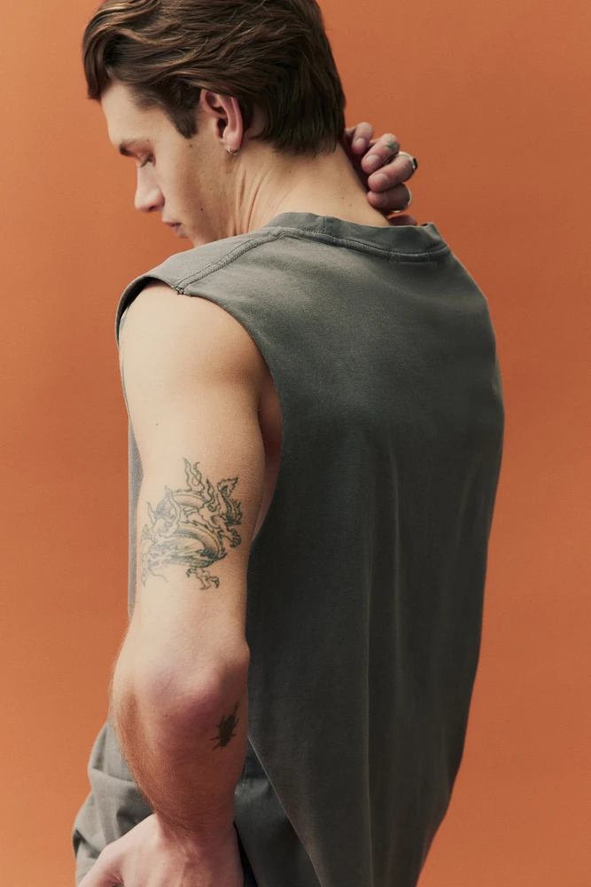 Regular-Fit Washed Tank Top