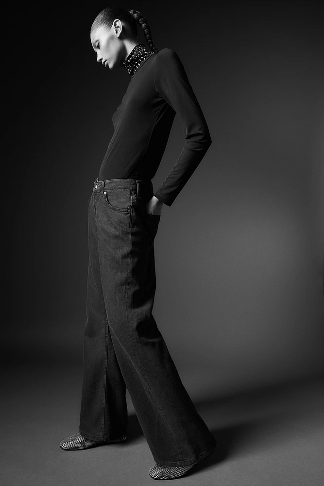 Baggy Flared Low Jeans