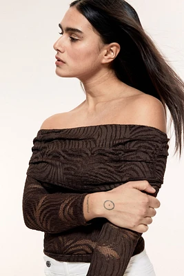 Off-the-Shoulder Lace Top