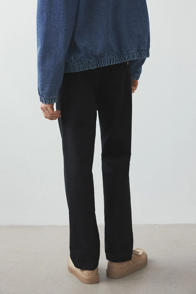 Regular-Fit Crease-Leg Chinos