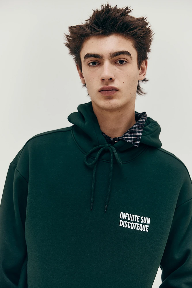Loose Fit Printed Hoodie