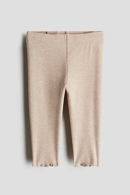 Ribbed Cotton Leggings