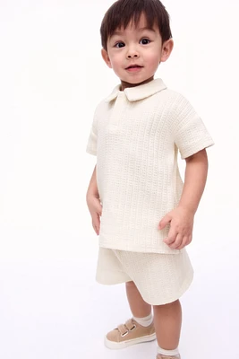 2-Piece Polo Shirt and Shorts Set