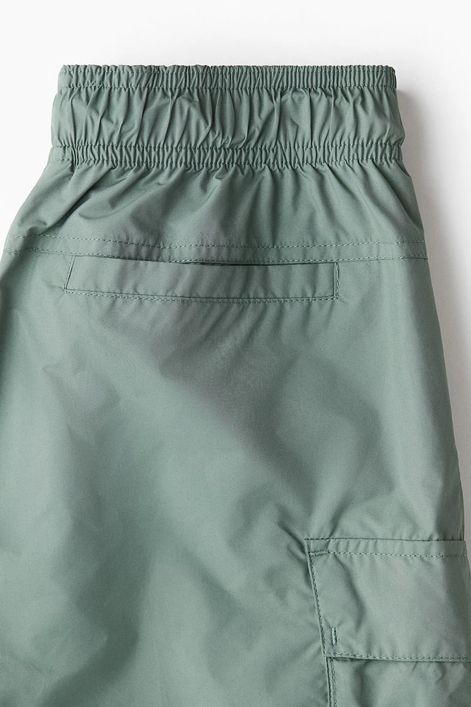 Long sports cargo shorts