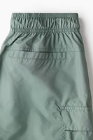 Long sports cargo shorts