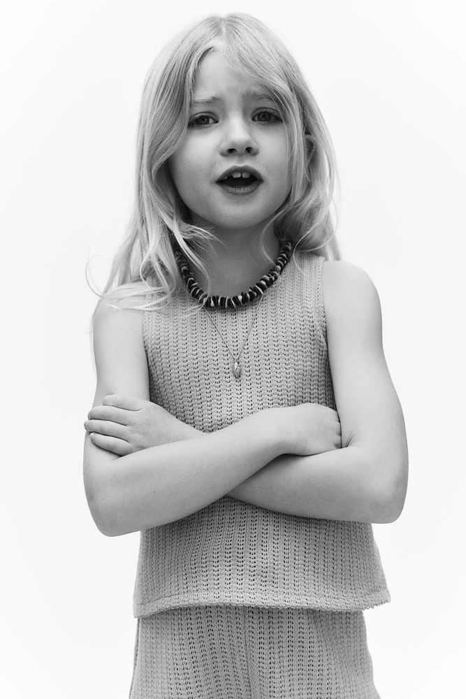 Textured-Knit Tank Top