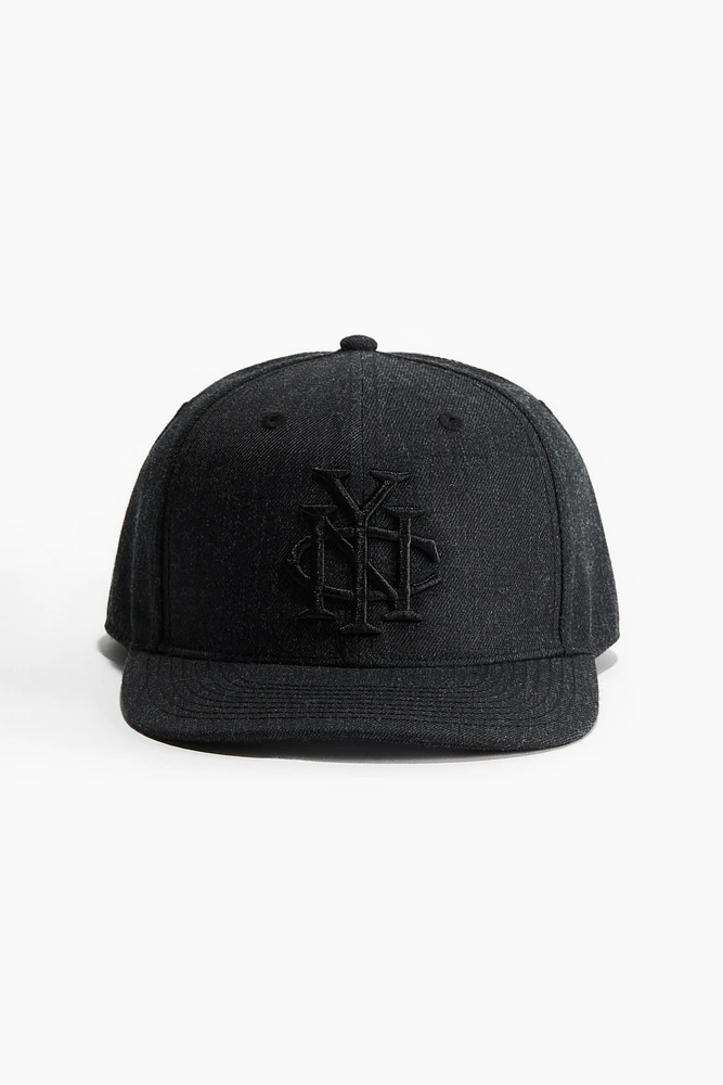 Cap with Embroidered Motif