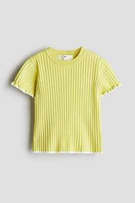 Haut en tricot côtelé