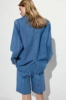Oversized Denim Blazer