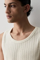 Slim Fit Pointelle Jersey Tank Top