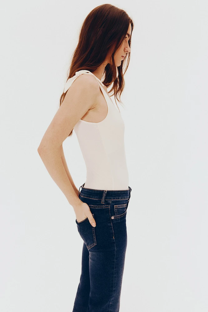 Flared Low Ankle Jeans