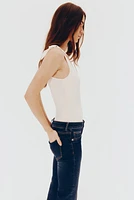 Flared Low Ankle Jeans