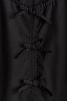 Puff-Sleeved Cotton Dress